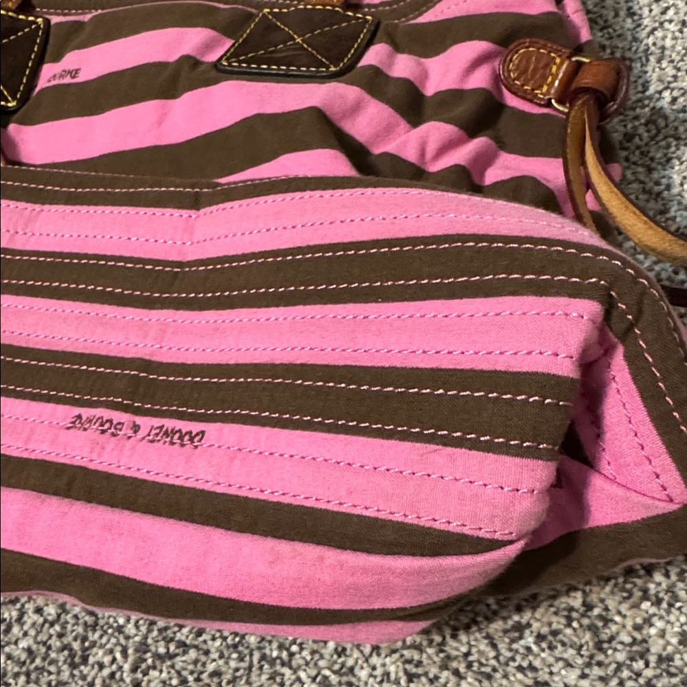 Dooney & Bourke Pink Stripe Handbag - Picture 15 of 16